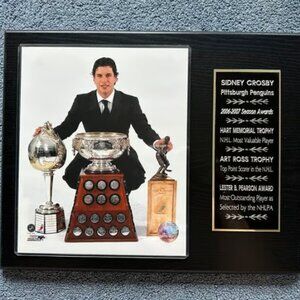 Pittsburgh Penguins Sidney Crosby 2006-2007 Season Plaque With Photo & Accolades